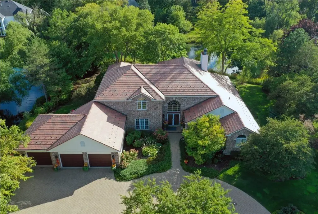 Slate roof on a Highland Park home