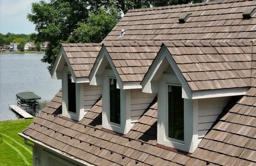 Brava synthetic wood shake roof tiles